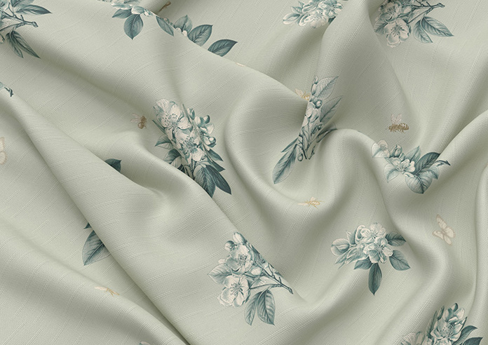 Upton, Apple Spray Bud Green - Twist&Fit Roman Blind - Image 4